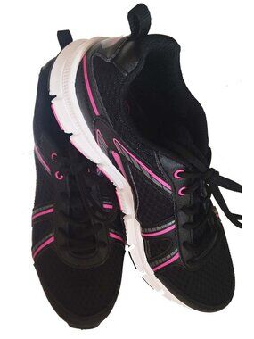 Ryka Hailee Sneakers Women's Size 8.5 Black w/Pink Trim